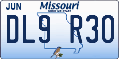 MO license plate DL9R3O