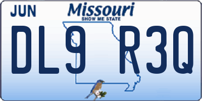 MO license plate DL9R3Q
