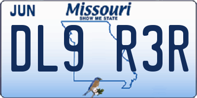 MO license plate DL9R3R
