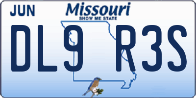 MO license plate DL9R3S