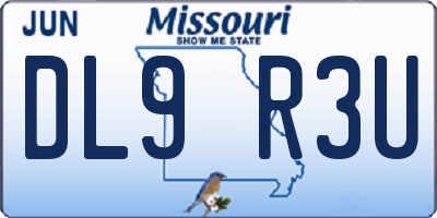 MO license plate DL9R3U