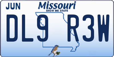 MO license plate DL9R3W