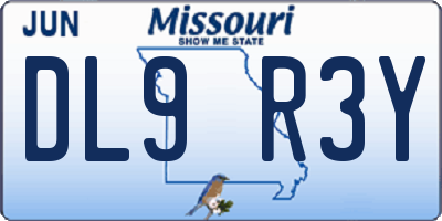 MO license plate DL9R3Y