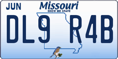 MO license plate DL9R4B
