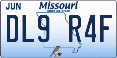 MO license plate DL9R4F