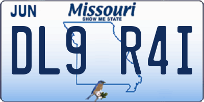 MO license plate DL9R4I