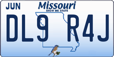 MO license plate DL9R4J