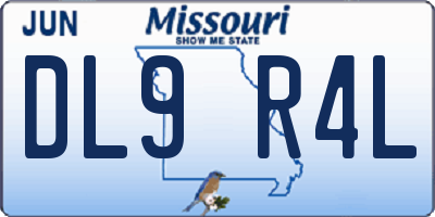 MO license plate DL9R4L