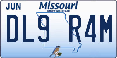 MO license plate DL9R4M