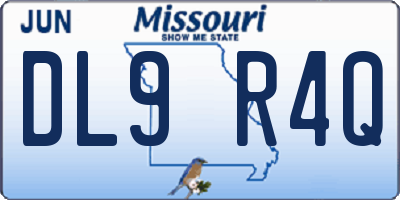 MO license plate DL9R4Q