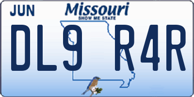 MO license plate DL9R4R