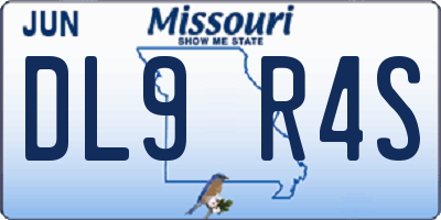 MO license plate DL9R4S