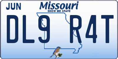 MO license plate DL9R4T