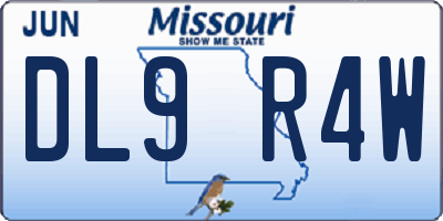 MO license plate DL9R4W