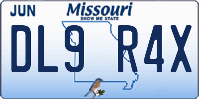 MO license plate DL9R4X