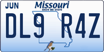 MO license plate DL9R4Z