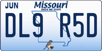 MO license plate DL9R5D