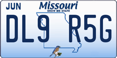 MO license plate DL9R5G