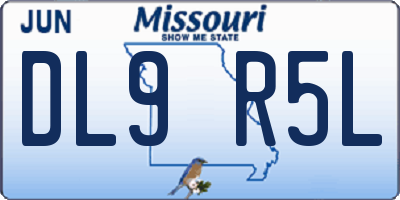 MO license plate DL9R5L