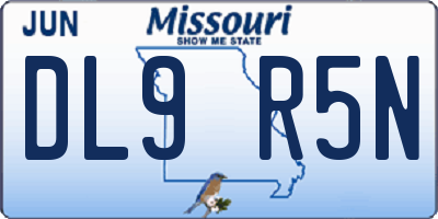 MO license plate DL9R5N