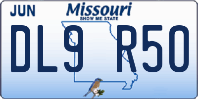 MO license plate DL9R5O