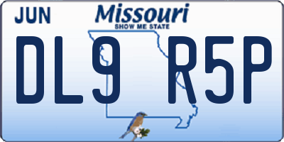 MO license plate DL9R5P