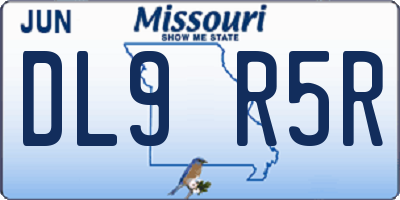 MO license plate DL9R5R