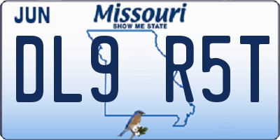 MO license plate DL9R5T