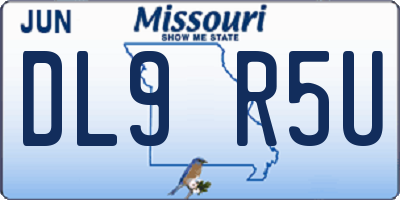 MO license plate DL9R5U