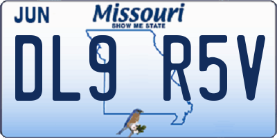 MO license plate DL9R5V