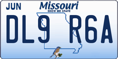 MO license plate DL9R6A