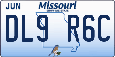 MO license plate DL9R6C