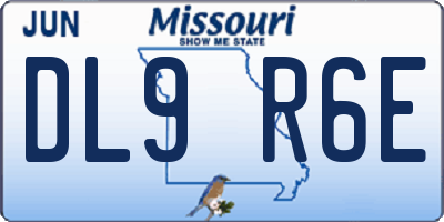 MO license plate DL9R6E