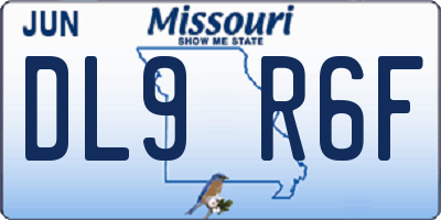 MO license plate DL9R6F