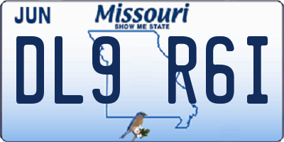 MO license plate DL9R6I