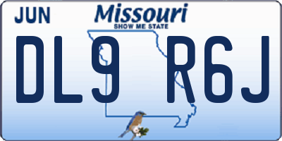 MO license plate DL9R6J