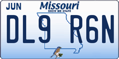 MO license plate DL9R6N