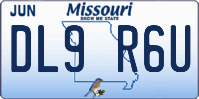 MO license plate DL9R6U