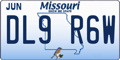 MO license plate DL9R6W