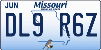 MO license plate DL9R6Z