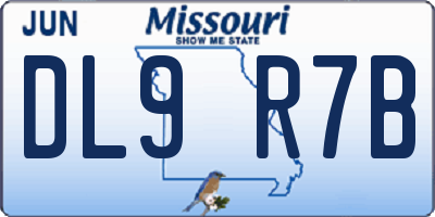 MO license plate DL9R7B
