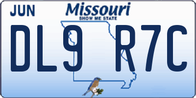 MO license plate DL9R7C