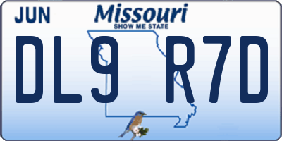MO license plate DL9R7D
