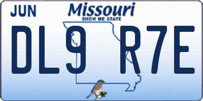 MO license plate DL9R7E