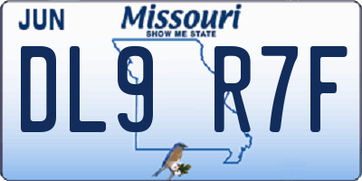 MO license plate DL9R7F