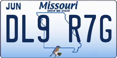 MO license plate DL9R7G