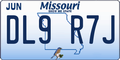 MO license plate DL9R7J