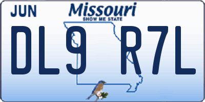 MO license plate DL9R7L