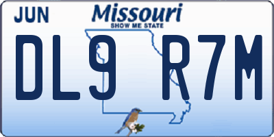 MO license plate DL9R7M