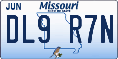 MO license plate DL9R7N